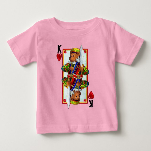 Nalle Kung i Hearts Tee (Framsida)