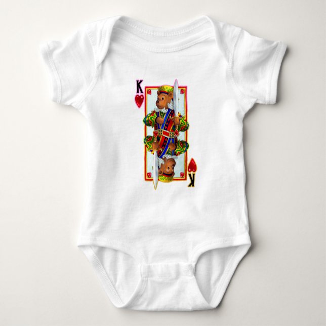 Nalle Kung i Hearts Tee Shirt (Framsida)