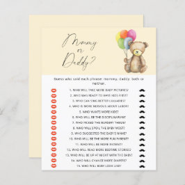 Nalle - mamma eller babyduschspel