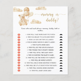 Nalle mamma eller babyduschspel