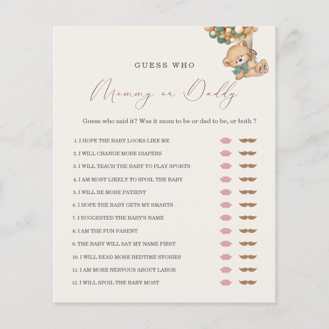 Nalle Mamma eller pappas babystöldspel (Framsida)