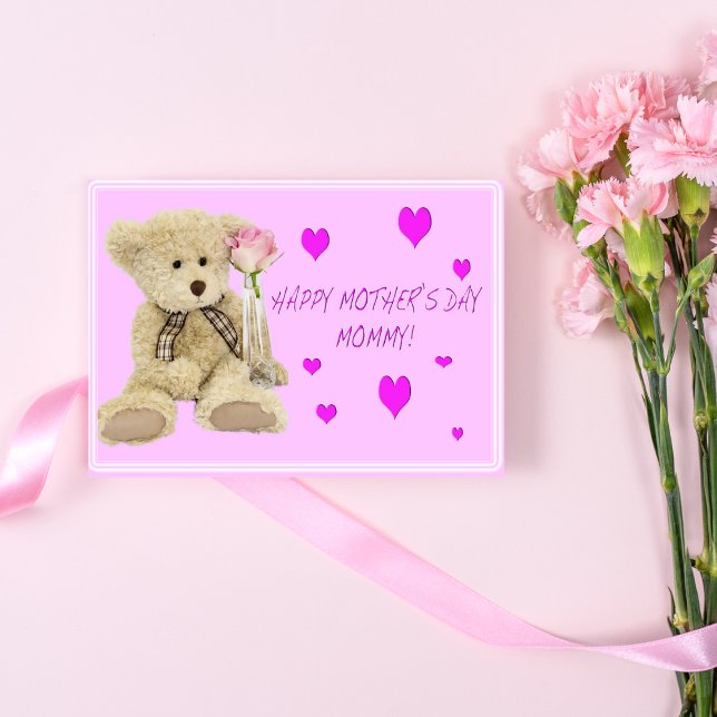 Nalle Mamma Glad mors dag Vykort (Skapare uppladdad)