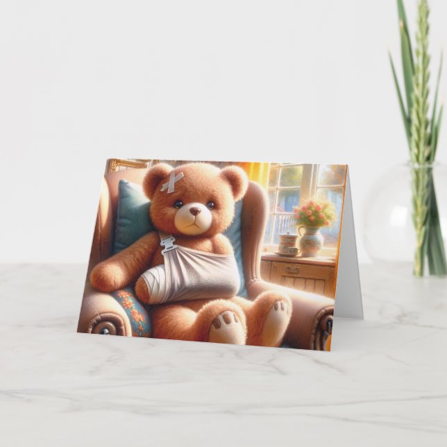 Nalle med Arm i gång Kort (Framsida)