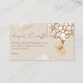 Nalle med babyskor för Neutralt av ballonger Tilläggskort