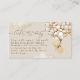 Nalle med babyskor för Neutralt av ballonger Tilläggskort