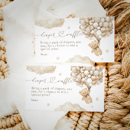 Nalle med babyskor för Neutralt av ballonger Tilläggskort