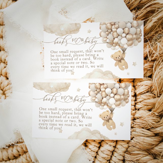 Nalle med babyskor för Neutralt av ballonger Tilläggskort (Skapare uppladdad)