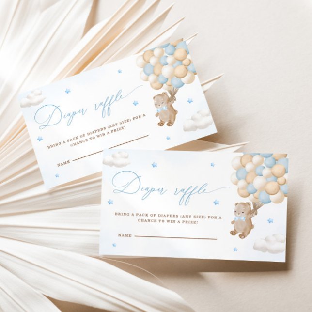 Nalle med blå bubblor, hårklammer tilläggskort (Skapare uppladdad)