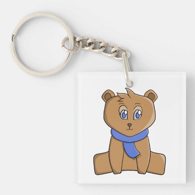 Nalle med blå halsduk (Framsidan)