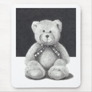 Nalle med blyerts musmatta