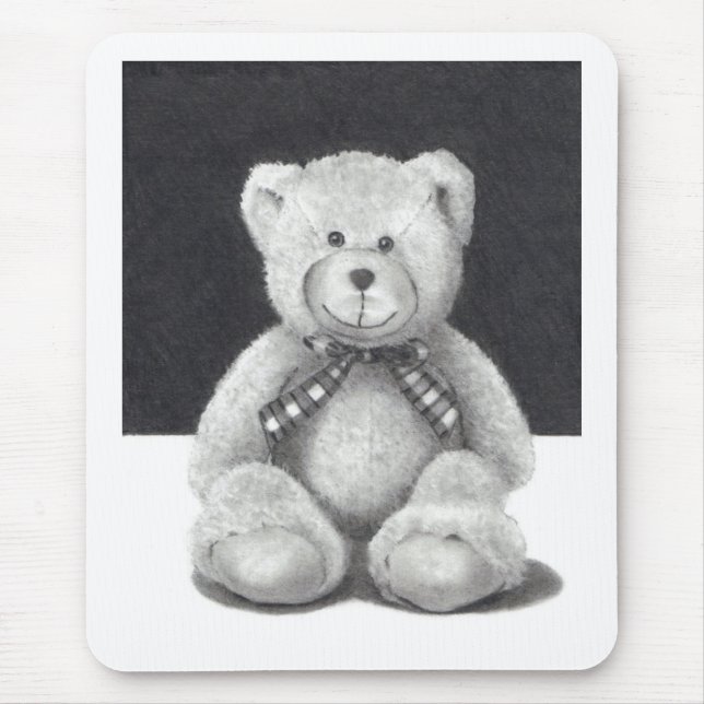 Nalle med blyerts musmatta (Framsidan)