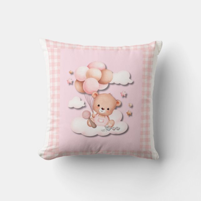 Nalle med bubblor kudde (Framsida)