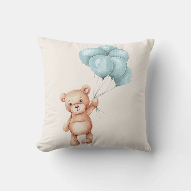 Nalle med bubblor kudde (Framsida)