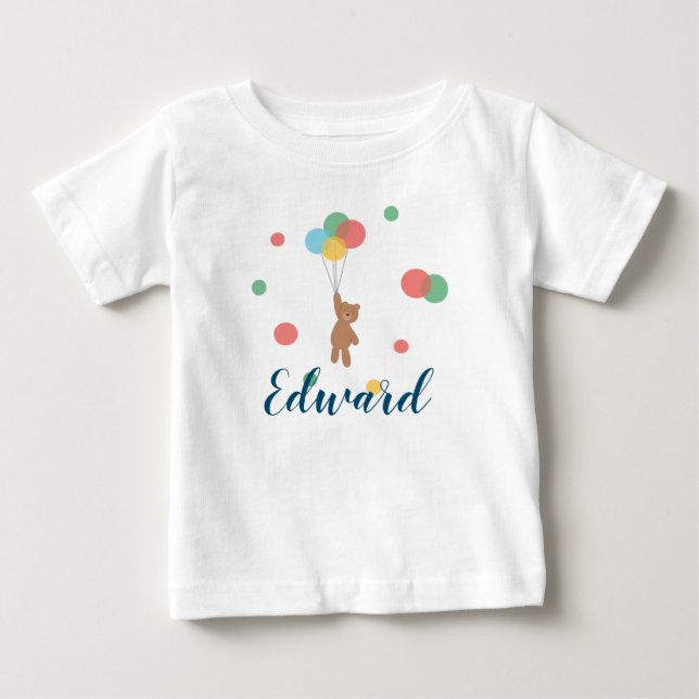 Nalle med bubblor t shirt (Framsida)