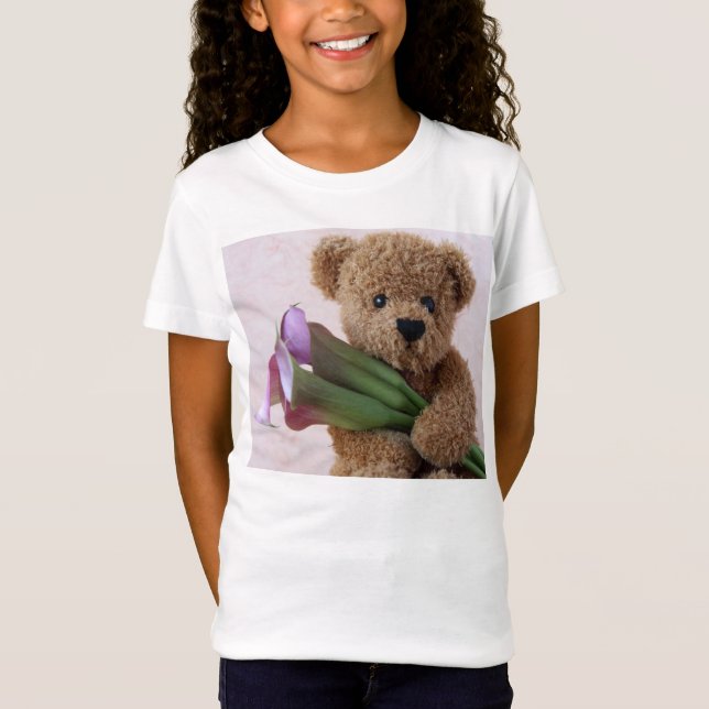 Nalle med calla lilies tee shirt (Framsida)