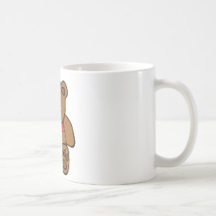 Nalle med en röd pilbågemugg kaffemugg