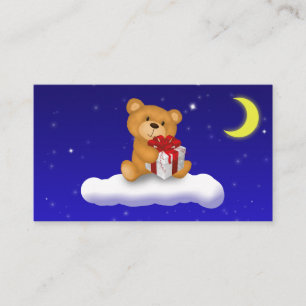 Nalle med gift - Diaper Raffle Biljett Tilläggskort