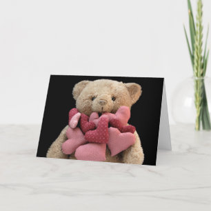nalle med gratulationskort för väv kort