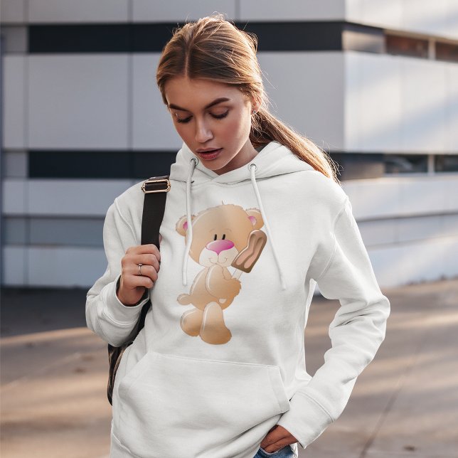 Nalle med isblock Hoodie T Shirt (Skapare uppladdad)