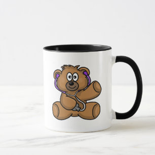 Nalle med Stethoscope Personalize Namn Mugg