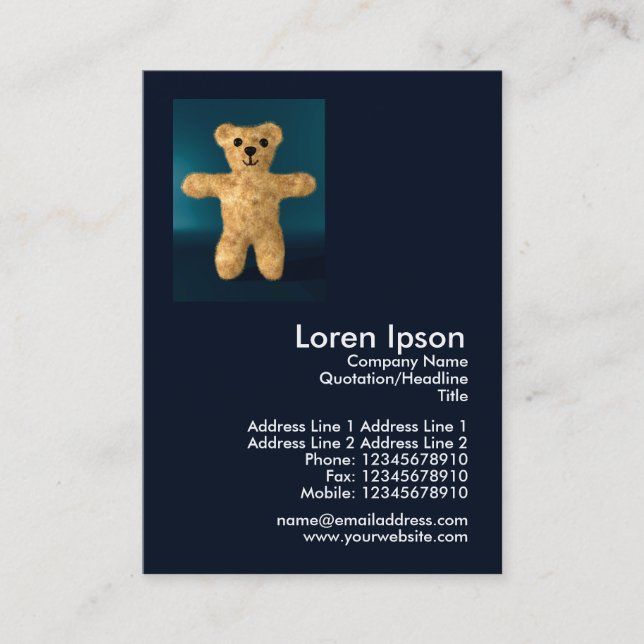 Nalle Mini Photo Visitkort (Framsida)
