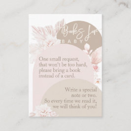 Nalle Modern Boho Girl Baby Shower bok Tilläggskort