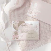 Nalle Modern Boho Girl Shower Bokar för baby