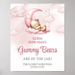 Nalle moln nio Gissa hur många gummipäron Poster