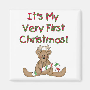 Nalle Mycket 1:a julskjortan och julklappar Magnet