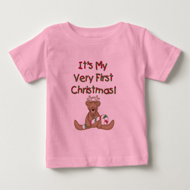 Nalle Mycket första jul Tee Shirt (Framsida)