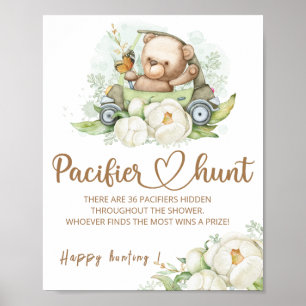Nalle Nappar jagar babyduschspel poster