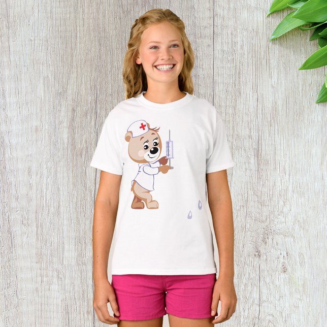 Nalle Nurse Girls T-Shirt (Skapare uppladdad)
