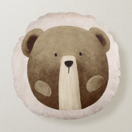 Nalle Nursery Pillow Rund Kudde