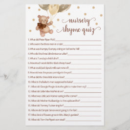 Nalle Nursery Rhyme Quiz-spel