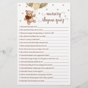 Nalle Nursery Rhyme Quiz-spel