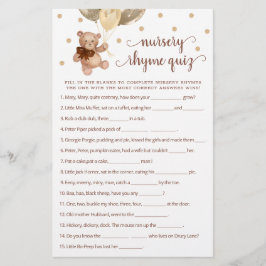 Nalle Nursery Rhyme Quiz-spel