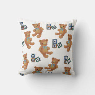 Nalle och ABC Dekorativ kudde