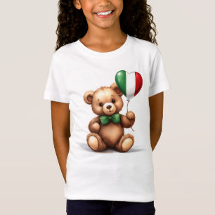nalle och ballong med den italienska flagga. t shirt