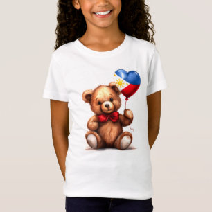 nalle och ballong med Filippinernas flagga. T Shirt