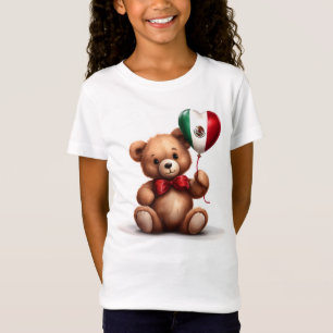 nalle och ballong med Mexikos flagga. T Shirt