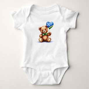 nalle och ballong med Salomonöarnas flagga T Shirt