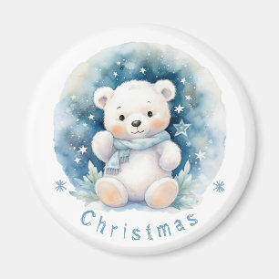 Nalle och jul magnet