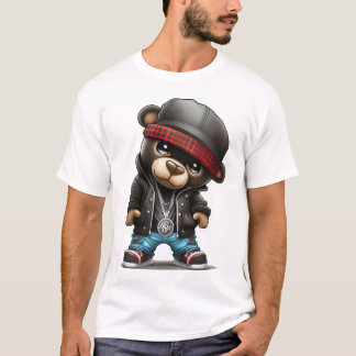 Nalle och kasern stil t shirt