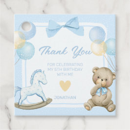 Nalle och rakethäst gåvor etiketter