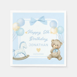 Nalle och rakethäst pappersservett