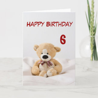 Nalle om grattis på födelsedagen 6e kort