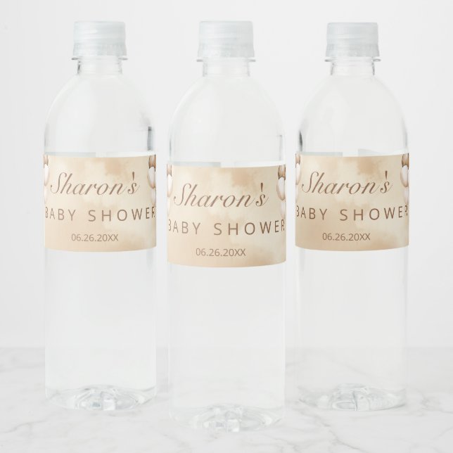 Nalle över Måne babyskaren Vattenflaskor Etikett (Flaskor)