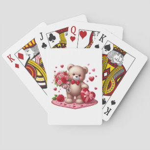 Nalle på Cute Valentine Day Casinokort