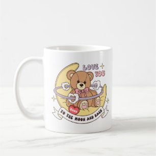 Nalle på Cute Valentine Day Kaffemugg