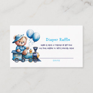 Nalle på en blå Tåg-jokerska Visitkort
